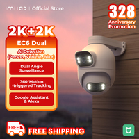 IMILAB Outdoor Surveillance Camera Dual Lens 360° PTZ Camera Colour Night Vision WiFi/LAN 7/24 Work EC6 Dual With MiHome App