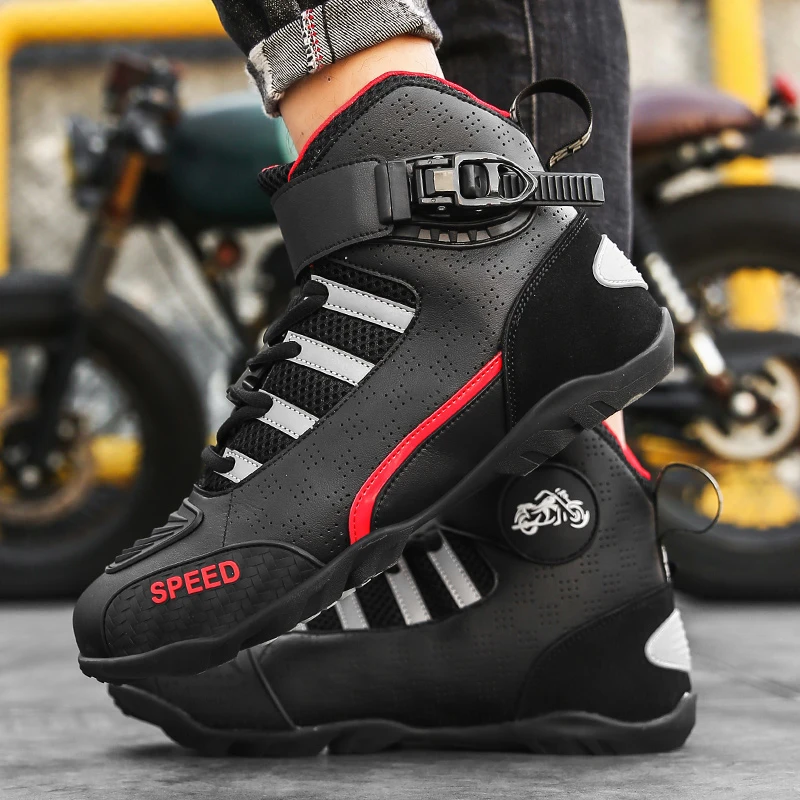 

Motorcycle Boots Men's Motorcycle Riding Shoes Anti Fall Motorcycle Shoes Off-road Motorcycle Boots Outdoor Road and Highway