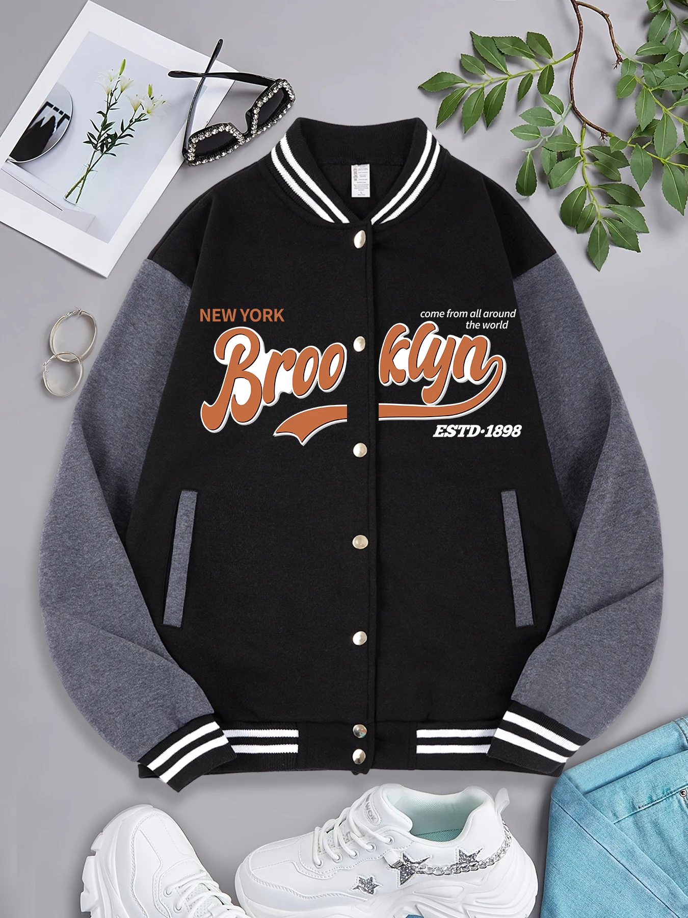 New York City Men Baseball Uniform Brooklyn USA Hoodie Fleece American Jacket Man Soft  Spring Autumn Clothing