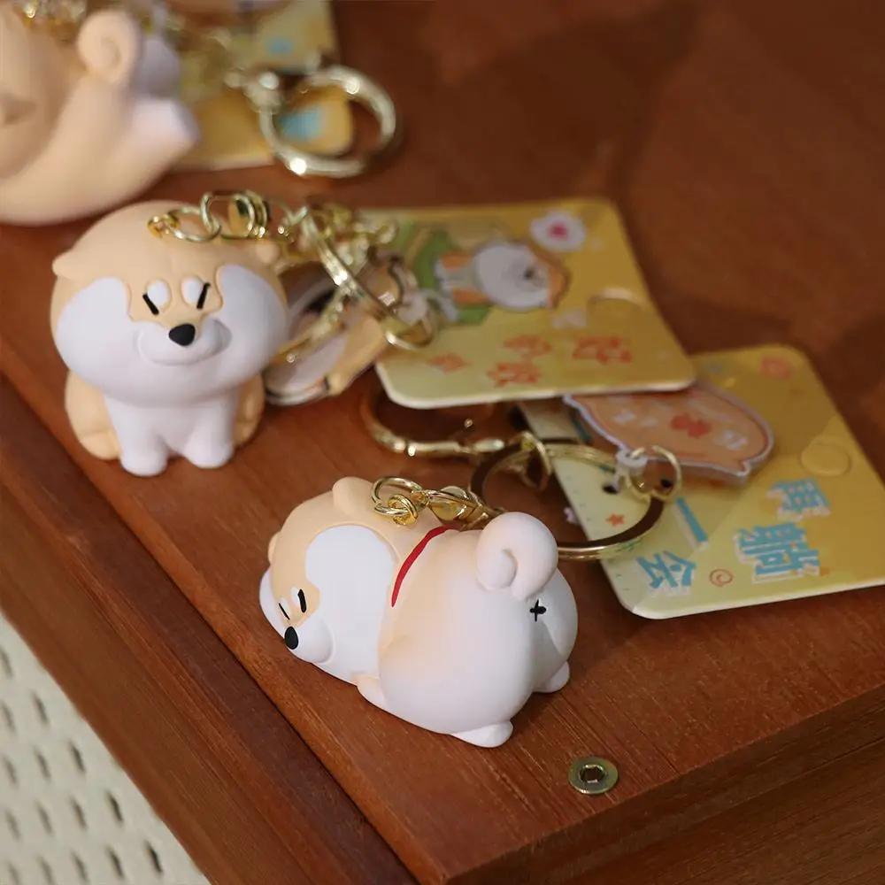 Fashion Cartoon Shiba Inu Dog Keychain Cute Dog Car Key Ring Delicate Resin Bag Pendant Couple