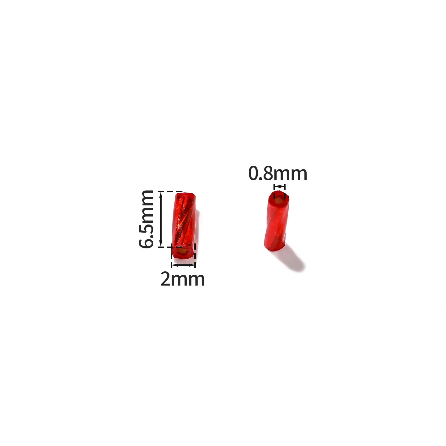 10g 2X6.5mm Colored Spiral Tube Glass Twisted Seed Beads Spacer Beads for Jewelry Making Necklace Bracelets DIY Accessories