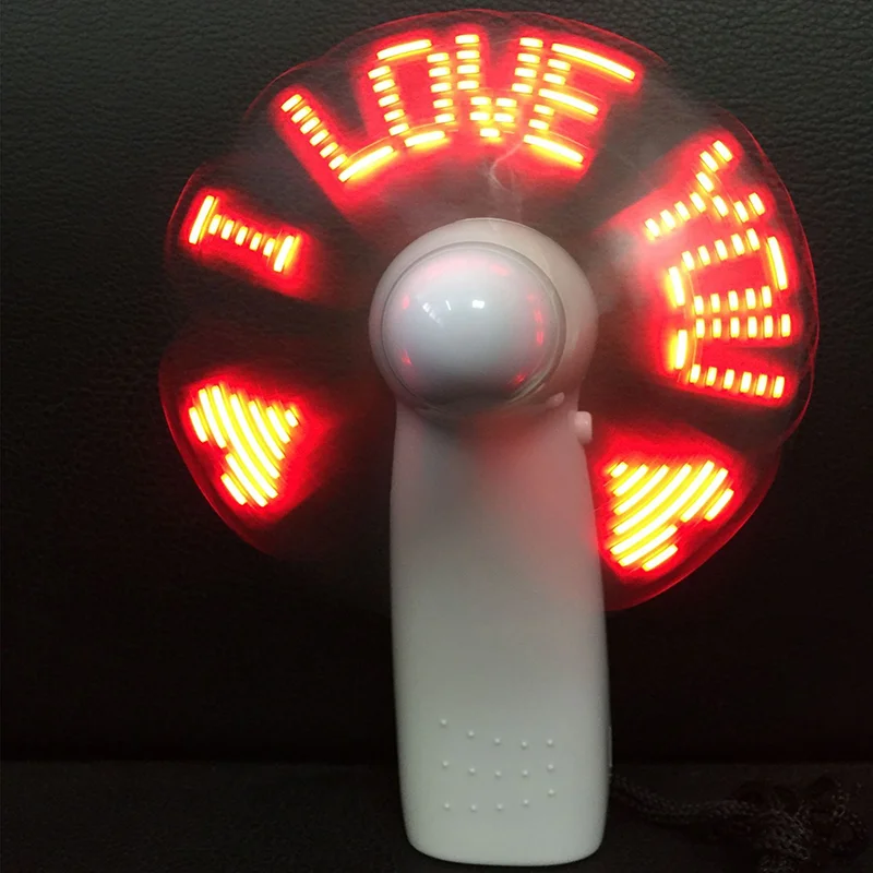 Text Customizabl Fan Mini Night Light Handheld Fan Advertisement Gift To Give Guests Led Lights Personalise Designable Fan