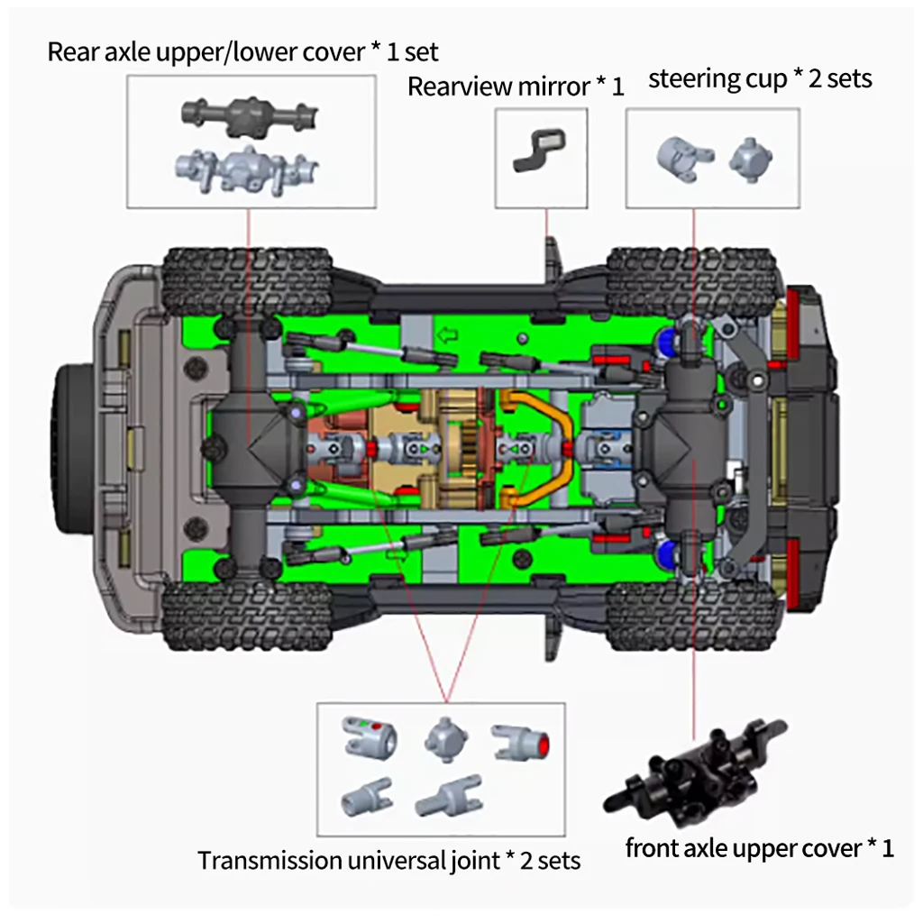 LDARC X43 1/43 Mini Remote Control Climbing Car Replacements: L0510 LAA Car Shell Climbing Scene set Accessory