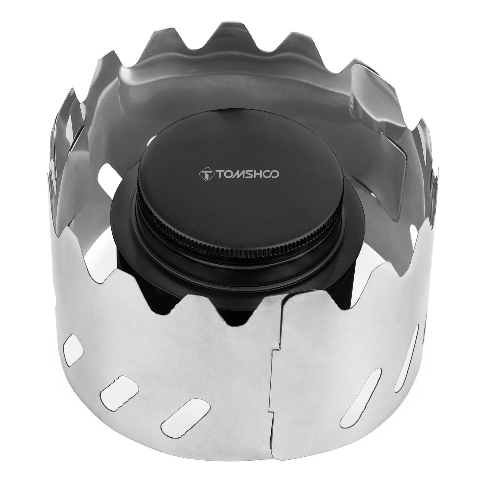 موقد الكحول TOMSHOO المحمولة الصغيرة سبائك الألومنيوم الكحول موقد مع غطاء في الهواء الطلق التخييم المشي لمسافات طويلة الظهر موقد للطبخ