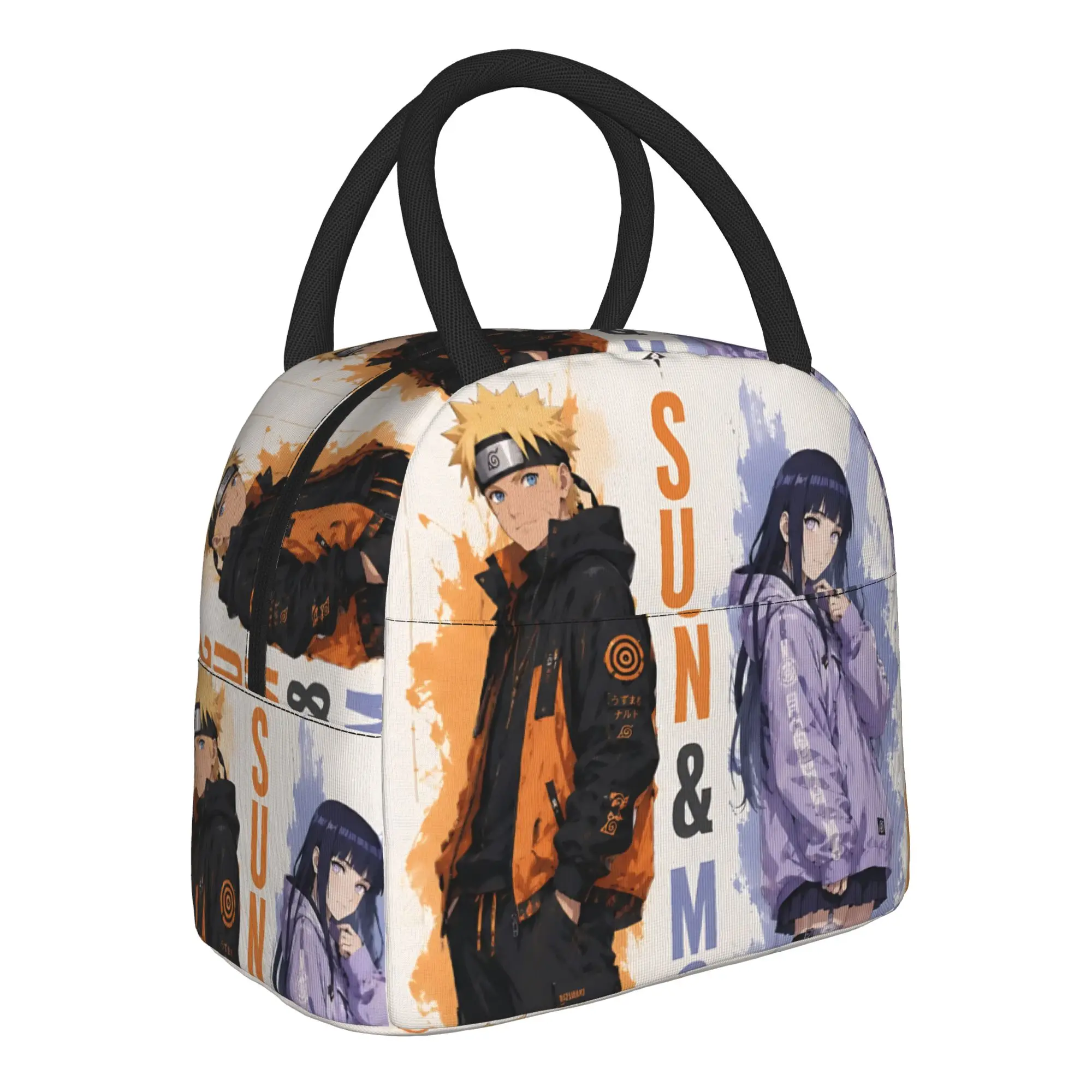 Naruto Anime Theme Insulated Lunch Bag Meal Pack Rice Bag  bolsa Student Bento Lunch Handbag Insulation