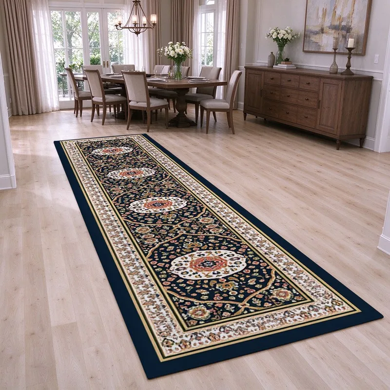 1 Piece Woven Ornate Traditional Persian Runner Carpet, Soft Comfortable, All Seasons, lightweight Easy Care, Home & Room Decor, Hallway, Entryway, Living Room, Bedroom, Autumn, Winter
