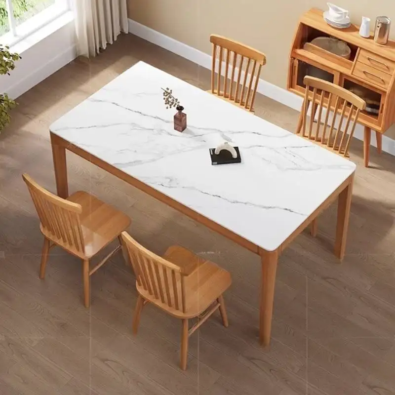 Square White Dining Tables Wooden Kitchen Home Living Room Dining Tables Restaurant Side Modern Mesas De Comedor Furniture