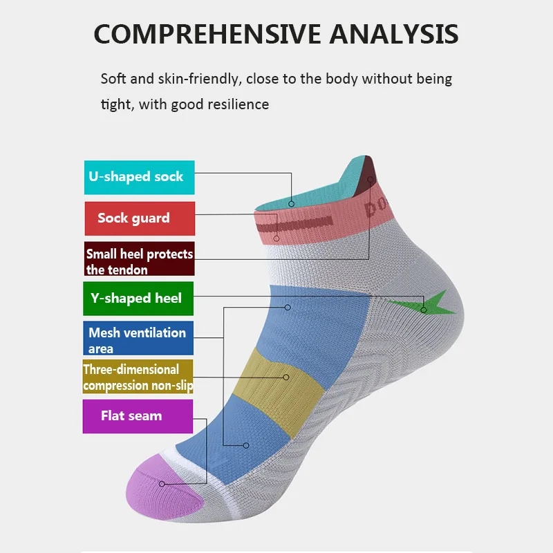 5 أزواج المهنية ماراثون الجري الجوارب الرجال والنساء سميكة منشفة أسفل الجوارب جوارب كرة السلة التجفيف السريع جوارب رياضية