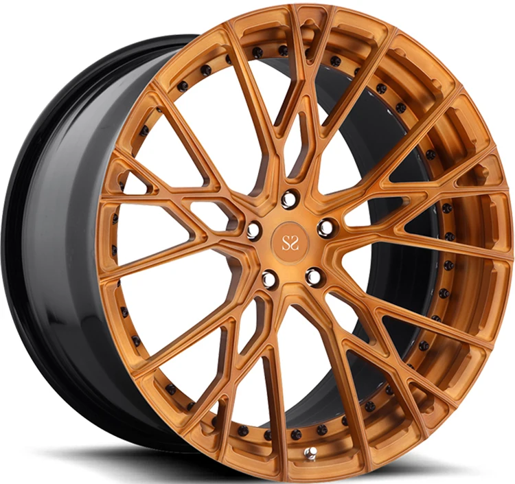 2-pc 18 19 20 Inch Orange For Rs4 Wheels Forged Alloy Rims