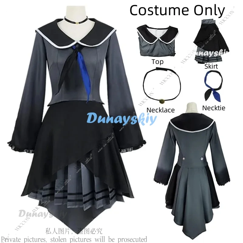 Asahina Mafuyu Cosplay disfraz peluca Anime proyecto Sekai colorido escenario Cosplay uniforme de fiesta de Halloween para mujeres niñas