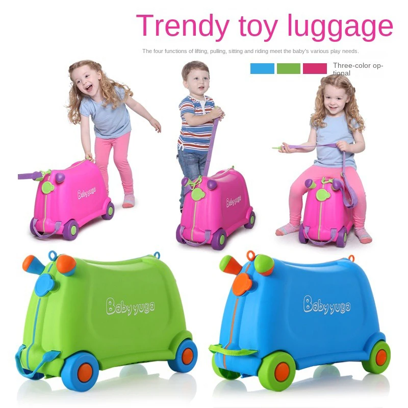 Children\'s Suitcase Can Sit to Ride Luggage Boys and Girls Storage Box Baby Travel Bag Cabin Carry-on Suitcase Kids Gifts