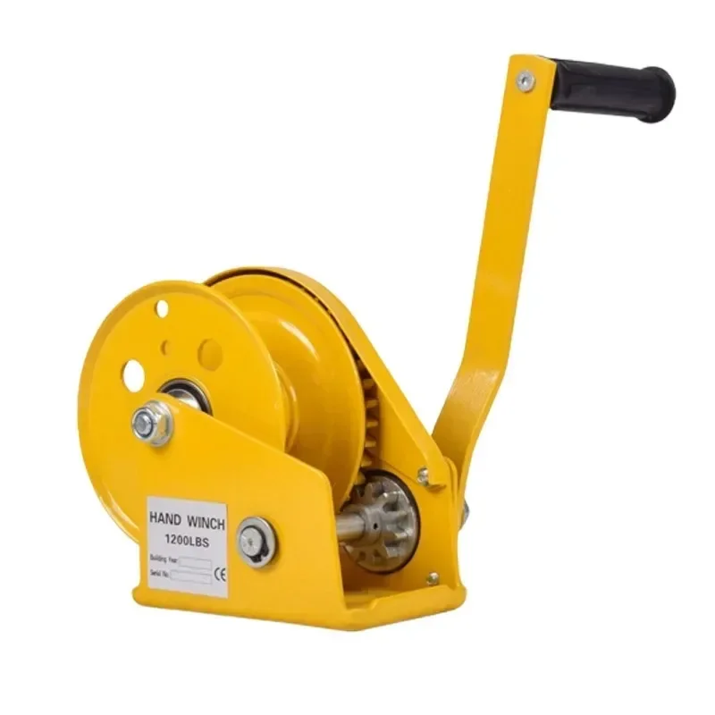 

1800LB Manual Winch Two-Way Self-Locking Small Hand Windlass with Automatic Brake Household Lifting Crane