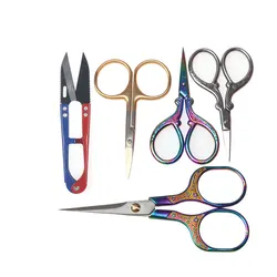 ICERIO 1pc Stainless Steel Scissors Fly Tying Tool Synthetic Fiber Thread Yarn Feather Hair Cutter Fishing Tackle