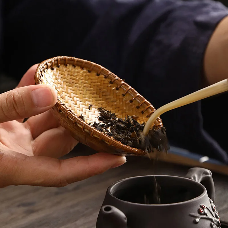 justinlau-turtle-shell-tea-lotus-lacquer-craft-bamboo-woven-tea-chinese-retro-tea-appreciation-tea-shovel-tea-mat-decoration