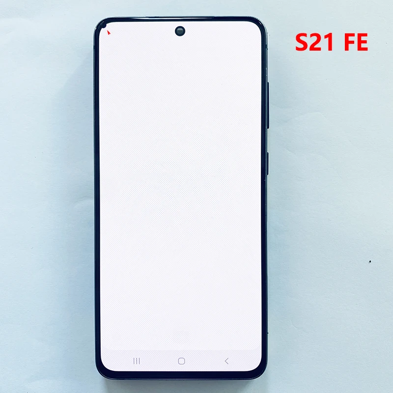 SUPER AMOLED S21FE LCD For Samsung S21 FE 5G G990/U G990B/DS G990E LCD Display Touch Screen With Frame Assembly With Defect