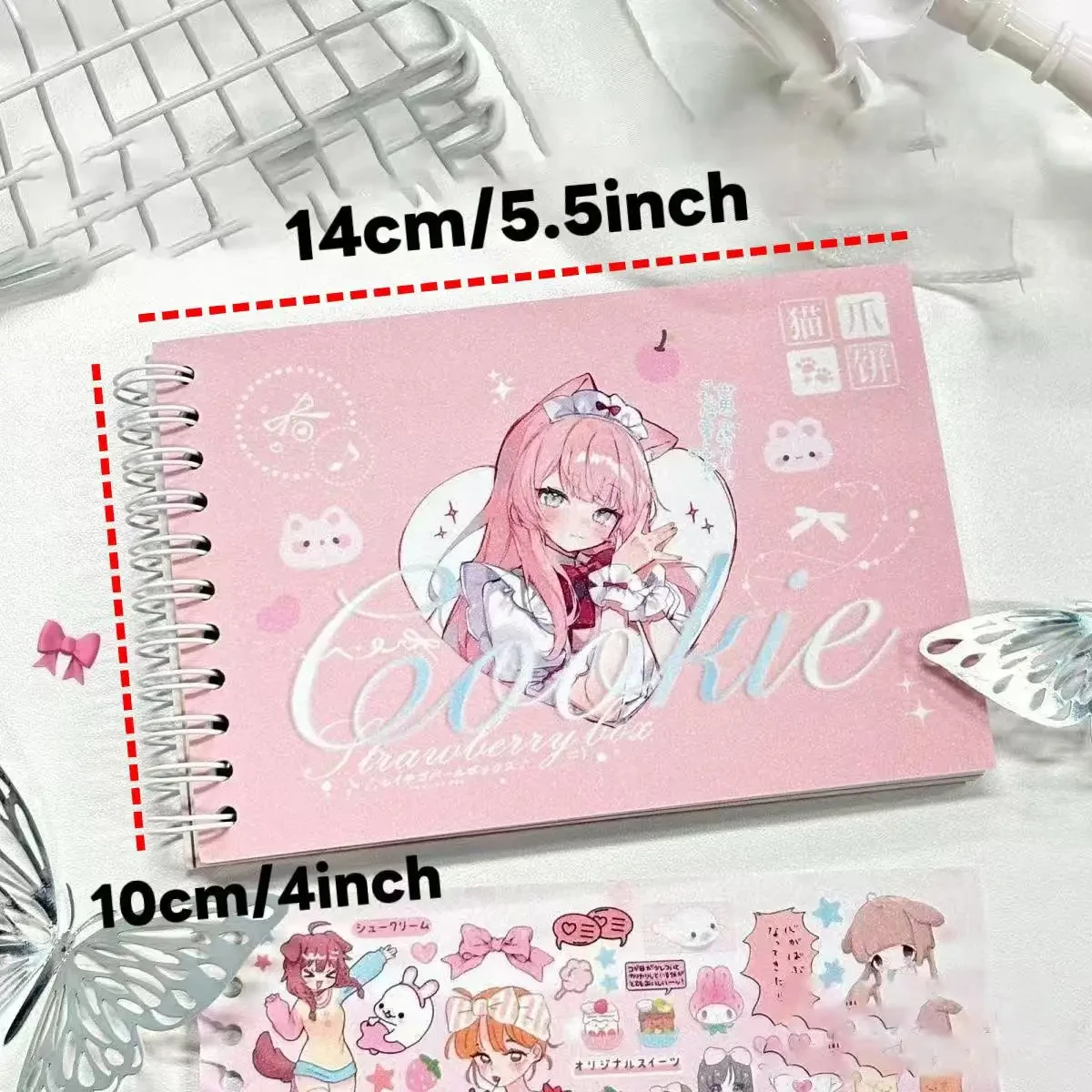 

Cute Retro Sticker Book Cookie Character Sticker Book Japanese Cartoon Cute Character Simple High-looking Ins Decoration Account