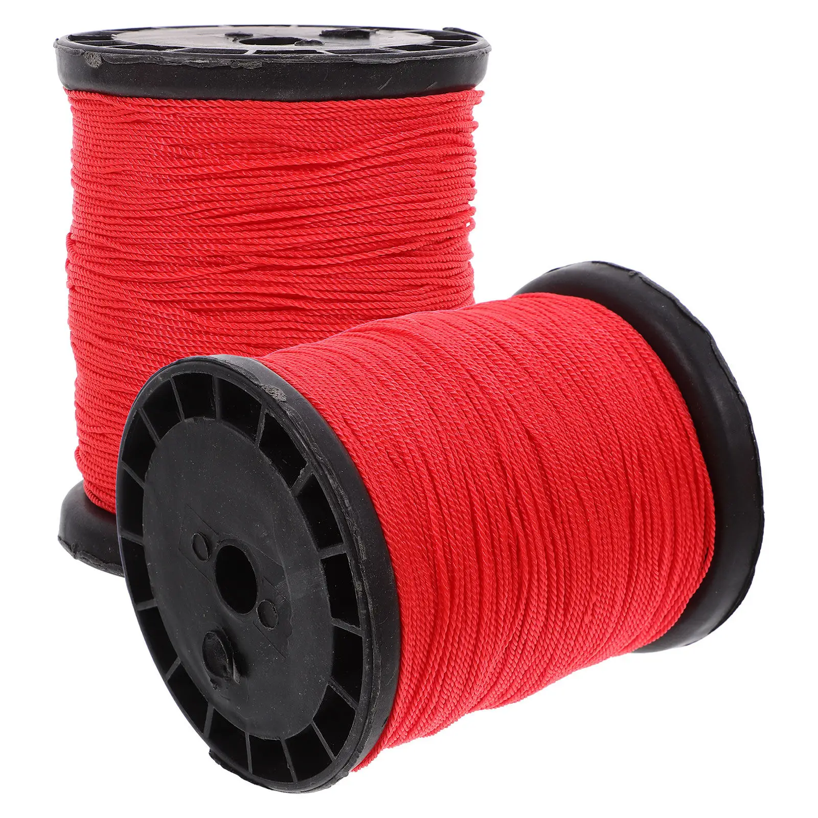 2 Rolls Nylon String Line Industrial Strength Twisted Construction Twine for Masonry Engineering Decoration Gardening Fishing