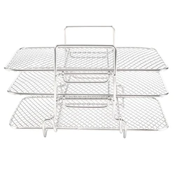 Air Fryer Rack For Ninja Dual Air Fryer 304 Stainless Steel Multi-Layer Dehydrator Rack Toast Rack Air Fryer Accessories