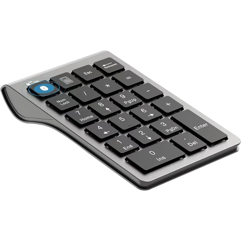 Well Made-Bluetooth Number Pad Wireless & Wired USB Keypad 2-In-1, Rechargeable Numpad For Laptops, Desktop