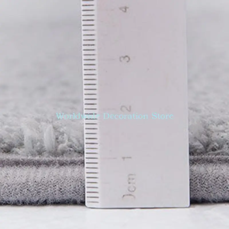 Q39B Fluffys Bathroom Carpet Super Absorbent NonSlip Rugs Fit Tub Shower Area 50x80cm Neutral Tone