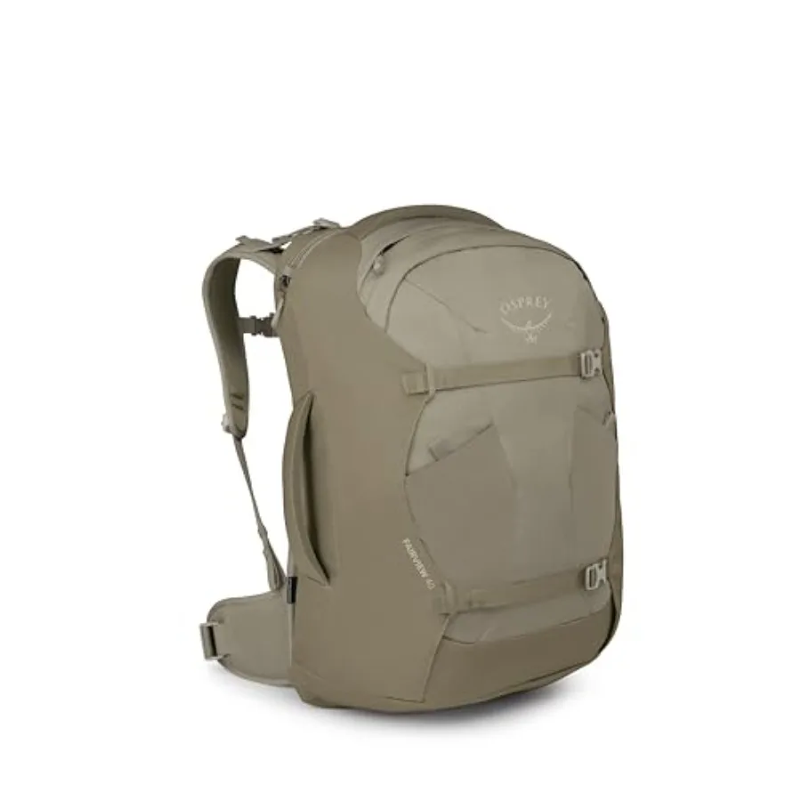 

Fairview 40L Women's Travel Backpack Carry On Bag with Laptop Sleeve and Toiletry Pocket Sawdust-Olive Tan