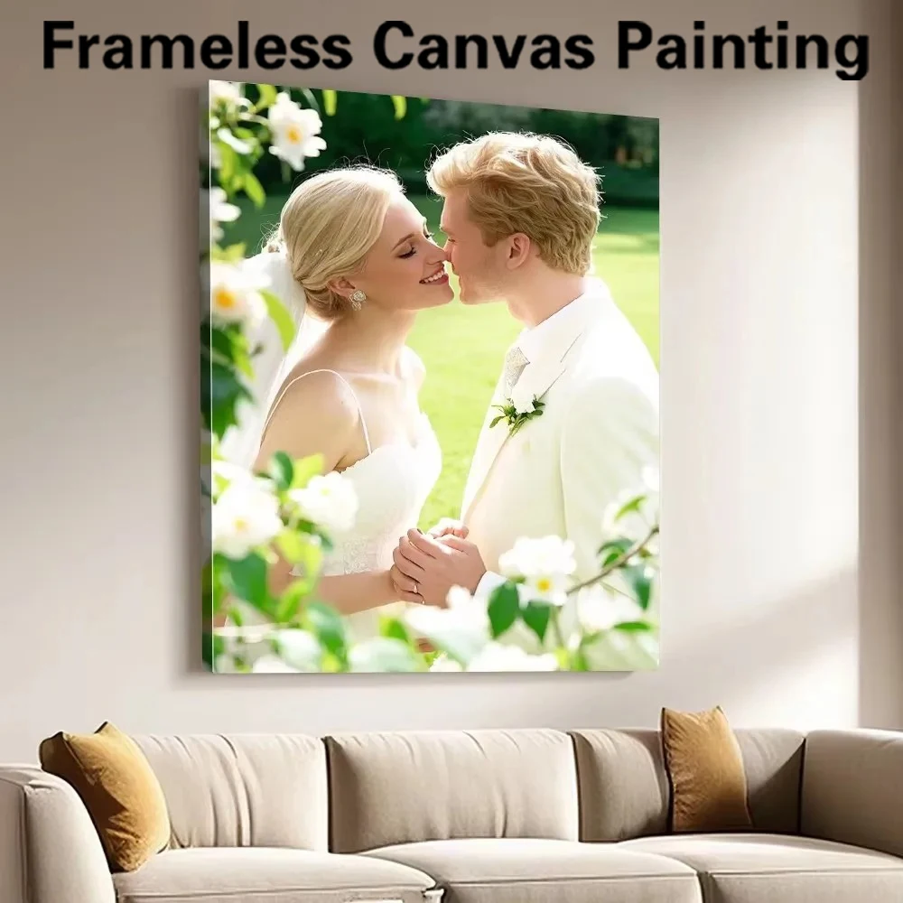 

1pc Frameless Personalize Custom Photo marry Modern Hd Printed Scenery Poster Painting Wall Picture Bathroom Decor Home Decor