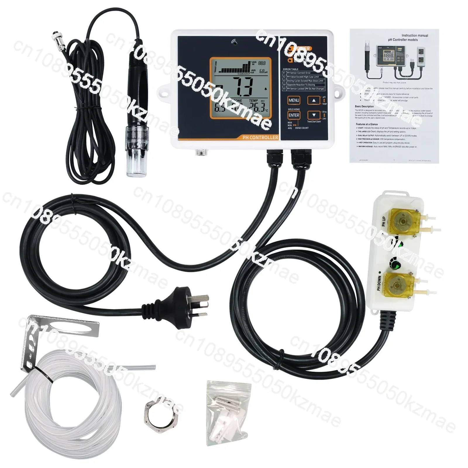 متوفر PHC-402 وحدة تحكم مقياس درجة الحموضة مع/قراءات درجة الحرارة وظيفة التتابع المزدوج لخلطات المغذيات المائية وأحواض الأسماك #2