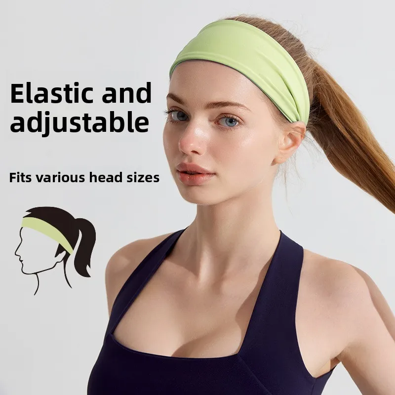 Diadema de Yoga para mujer, absorbente para el sudor, para correr, Fitn, lazo elástico ancho para el pelo, Bandana, gorros deportivos cómodos