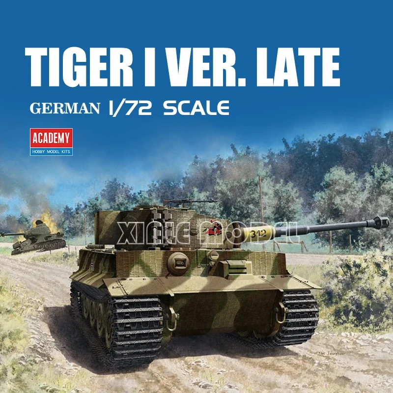 Academy 13431 Tanque pesado alemán, kit de modelo a escala 1/72 de postproducción Tiger 1