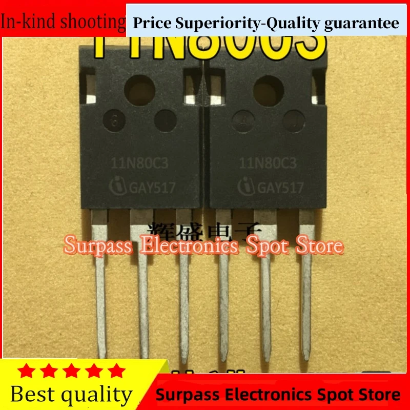5PCS-10PCS  11N80C3 SPA11N80C3  T0-220F NPN 11A 800V Best Quality Guarantee  Quick Delivery Fast Shipping