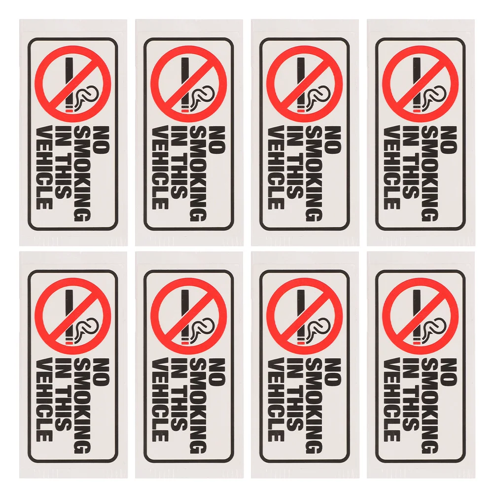 

8Pcs No Smoking Stickers for Vehicles Waterproof Decals No Smoking Allowed Sign for Cars Commercial and Public Transport