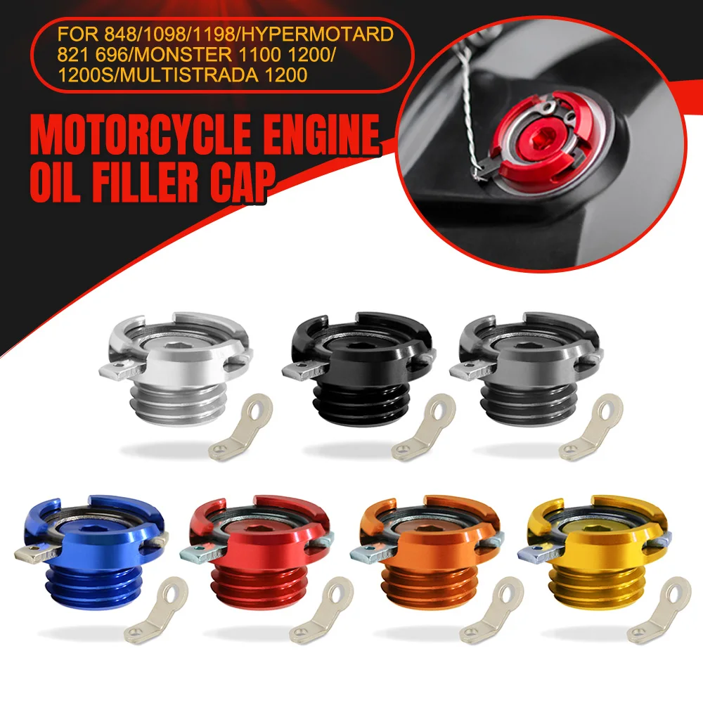 

Engine Oil Filter Cover Cap FOR DUCATI 848/1098/1198/HYPERMOTARD 821 696/MONSTER 1100 1200/1200S/MULTISTRADA 1200 Motorcycle