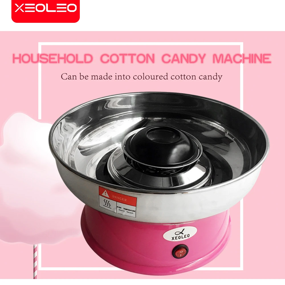 XEOLEO Candy Floss Machine Mini Electric DIY Sweet Cotton Candy Maker For Cotton Candy Sweet Floss Food Processors Machine Kids
