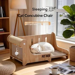 Rascador vertical de sisal para gatos con almohadilla, juguete