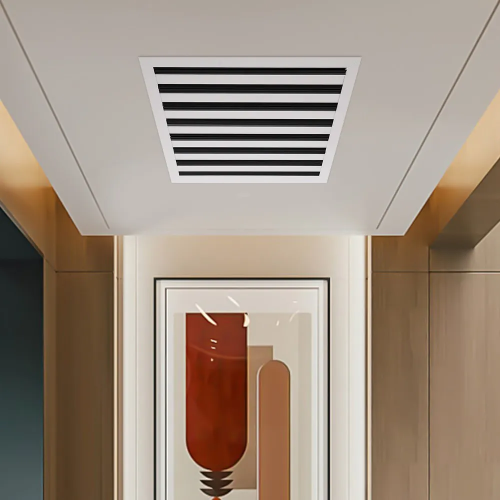 

12x12 Modern AC Vent Cover Decorative White Air Vent Standard Linear Slot Diffus