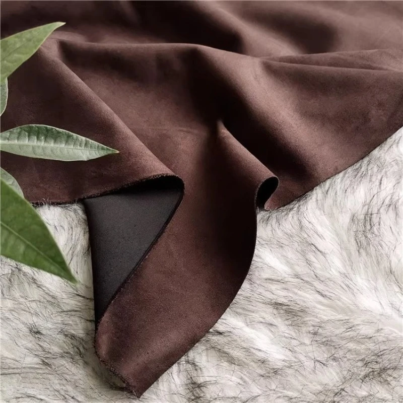 

Карамельный замшевый воздушный слой, ткань ручной работы для дома, сохраняет тепло, бархатное плюшевое пальто, комплект брюк, модные зимние материалы для рукоделия