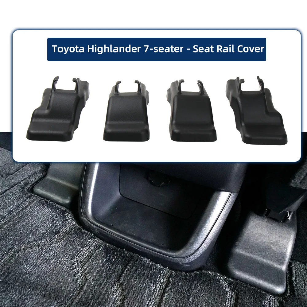 Middle Rear Seat Rail Track Cover Cap For Toyota Highlander 05-21 Car Seat Slide Rail End Cap Protector Replacement Auto Parts