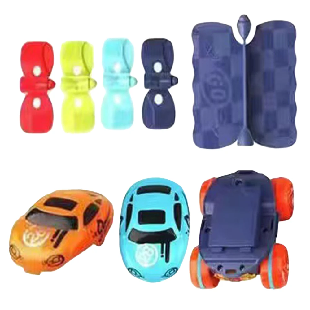 

Flexible Rail Electric Car Set with LED Light-Up Car Track Set Flexible Slot Track Toys for Boys Kids Christmas Birthday Gifts