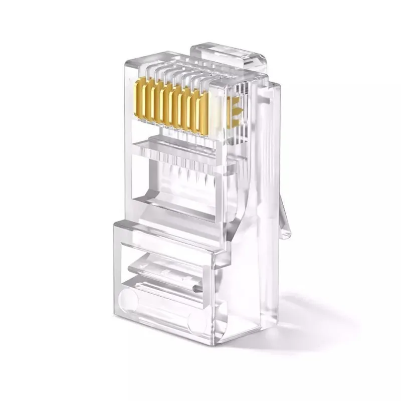 50/100Pcs Cat5e RJ45 Ethernet Connectors,8P8C Unshielded Modular Plugs,Cat5e Network Cable Crystal Heads for 100Mbps LAN Network