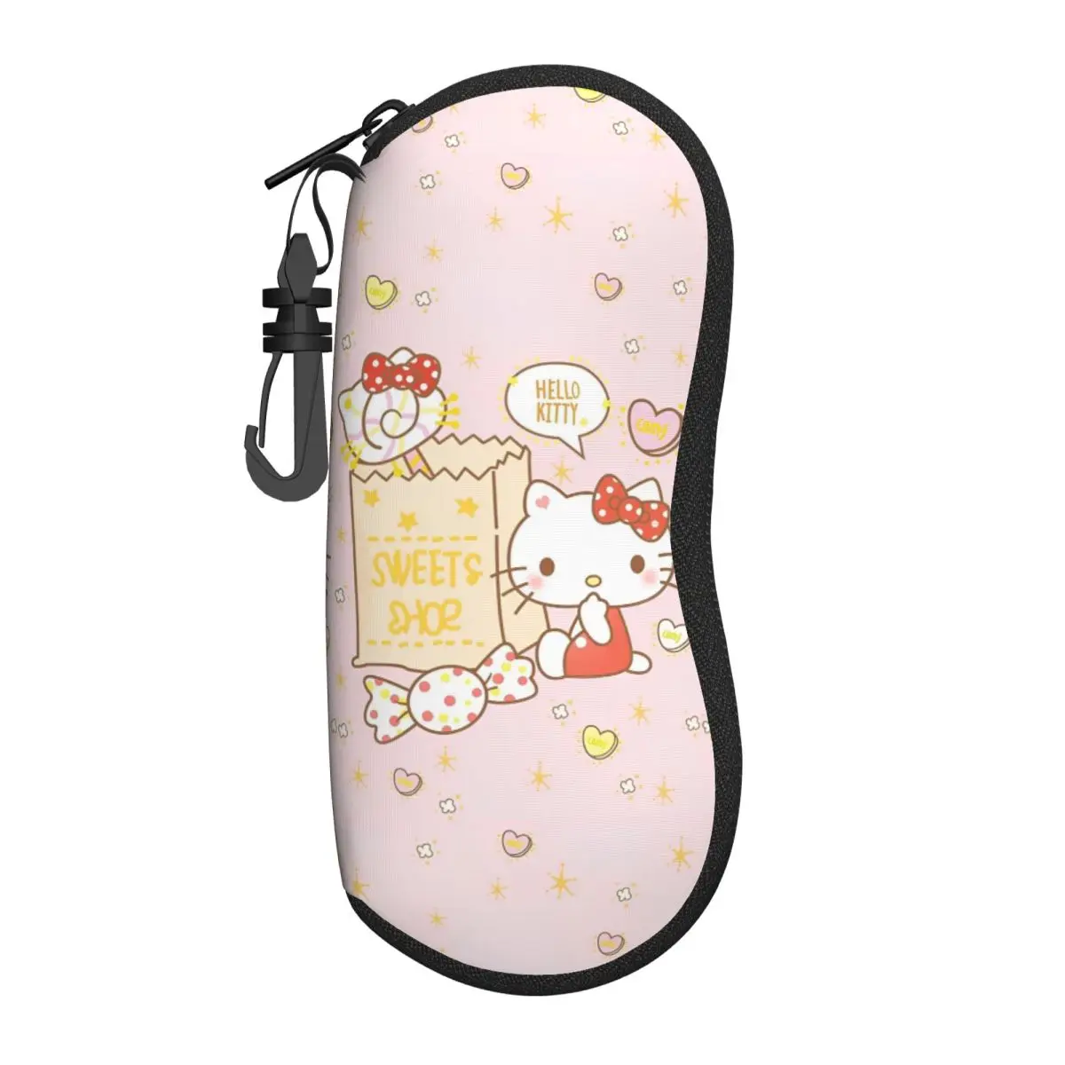 

Японский чехол для очков Hello Kitty Kawaii с мультяшным котом, чехол для солнцезащитных очков, удобный чехол для хранения очков на молнии, мужская и женская коробка для очков