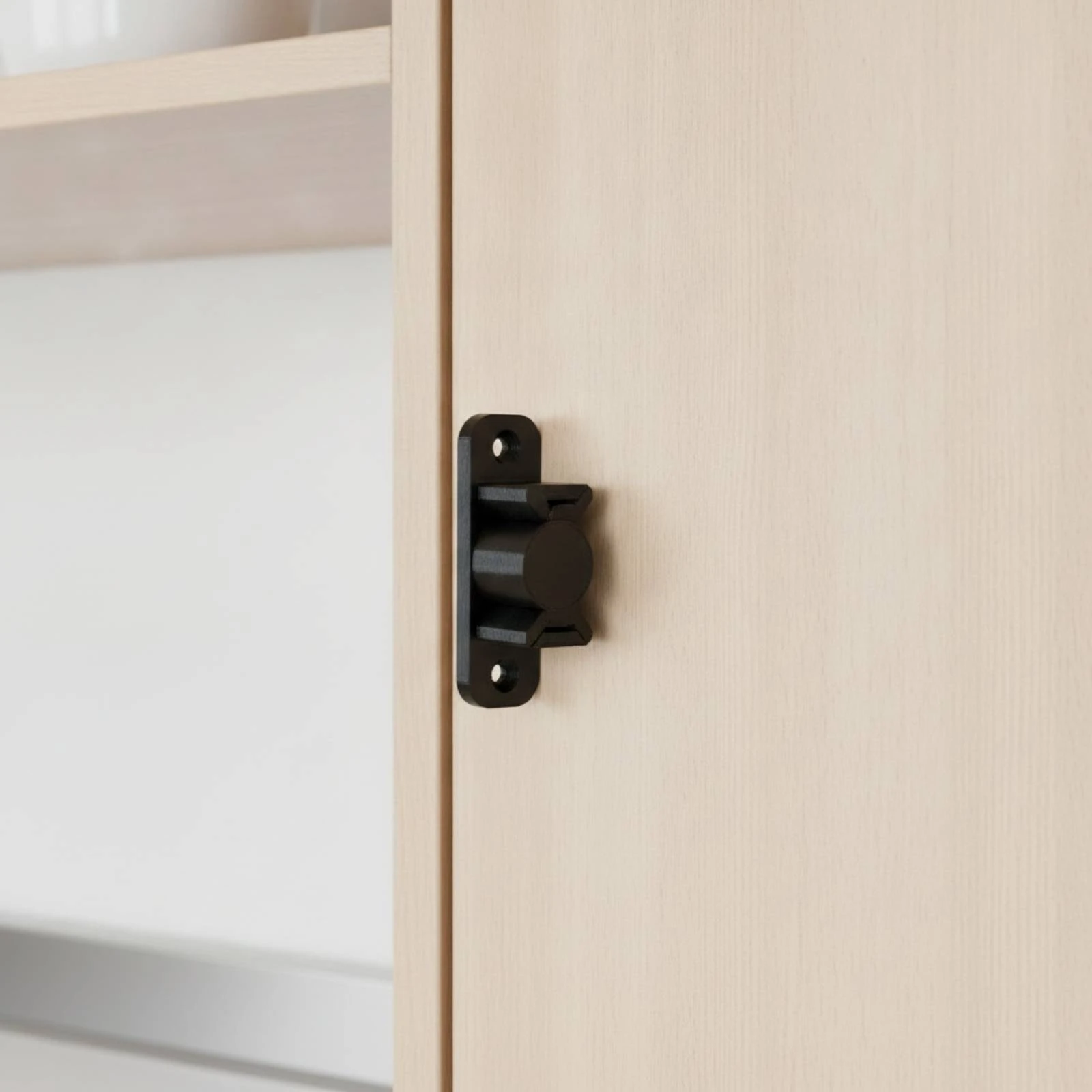 Cabinet Door Latch 3D-Printed Cabinet Door Catch Latch with Mounting Holes Compact Hardware Easy to Install for DIYers, Cabinets