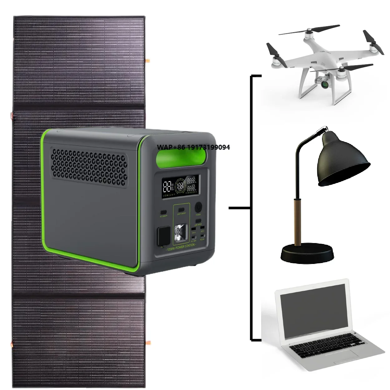 110v Power Station Rechargeable  Power Station 1000W 1200W  LifePo4 Power Station 1300w