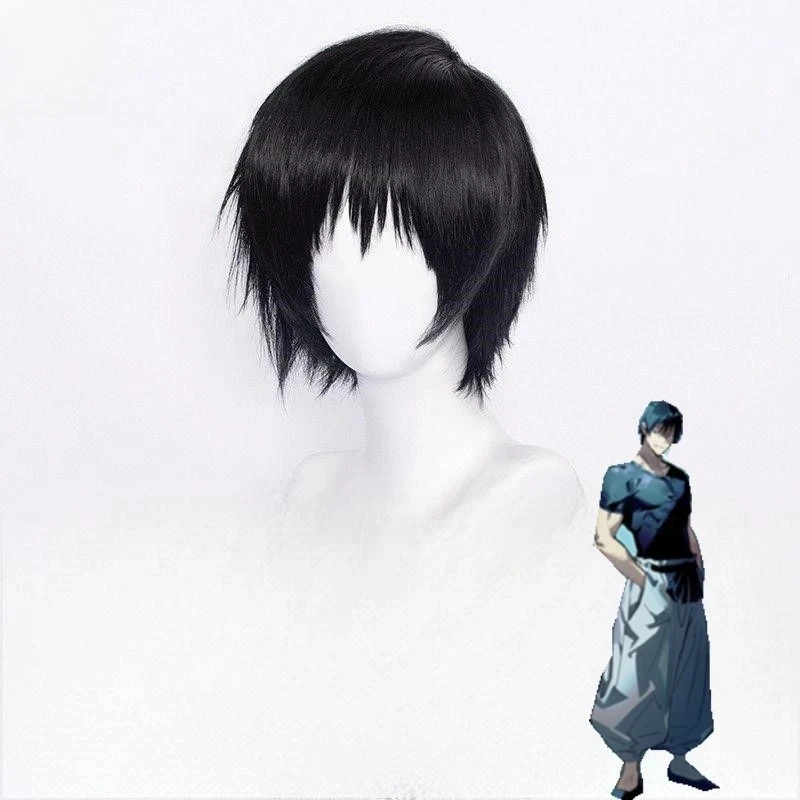 Jujutsu Kaisen Toji Fushiguro Cosplay Perücke, stacheliges schwarzes Haar für Zenin Family Sorcerer Look