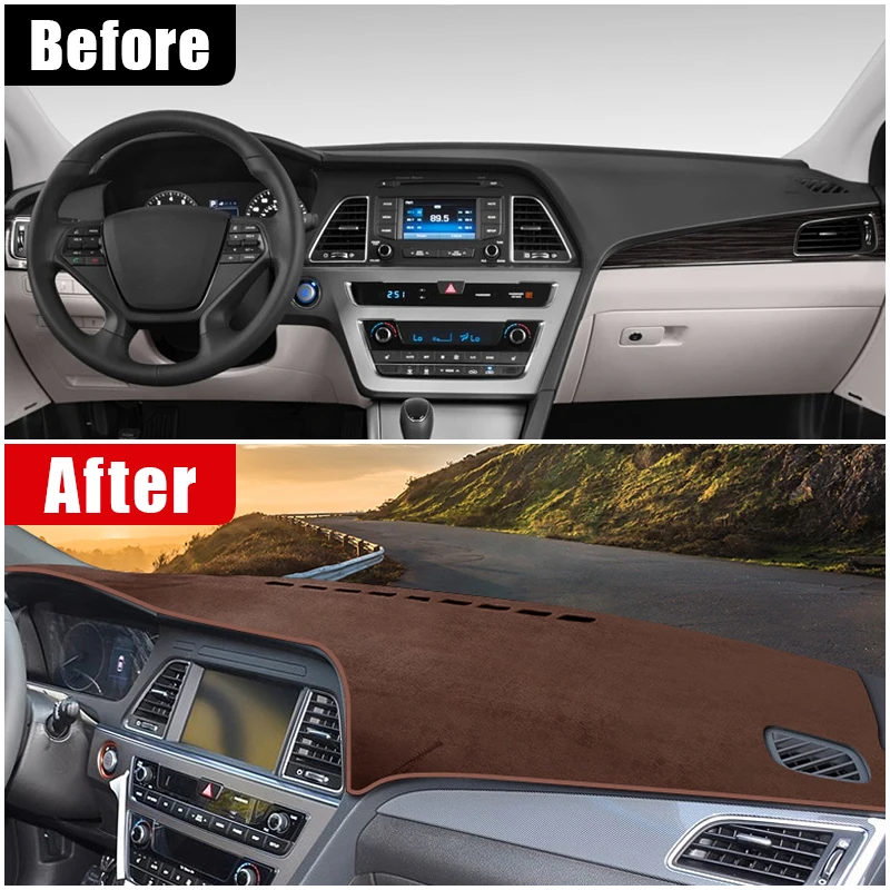 Accessories For Hyundai Sonata LF 2015 2016 2017 2018 Car Dashboard Cover Sun Shade Mats Avoid Light Pads Non-Slip Case Carpets