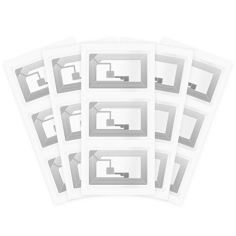 40*25mm NTAG213 NFC Chip Stickers Clear Adhesive Rewritable Labels for All NFC Enabled Devices Blank NFC Tags Sticker Pack
