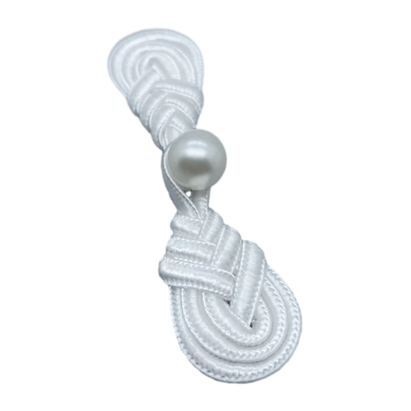 Chinese Closure Button Scarf Cardigan and Costumes Outfit Sewing, White