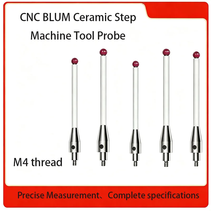 CNC BLUM Ceramic Step Probe Ruby Coordinate M4 Ceramic Rod Measuring Needle High Precision Measuring Head