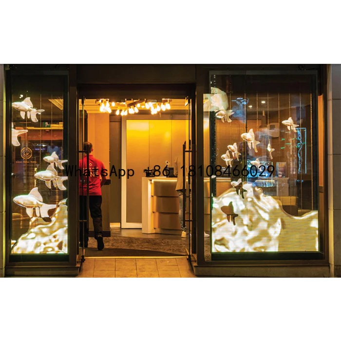

Indoor High Brightness Advertising Glass Window Video Wall Transparent Led Display Electronic Signs LED Panel Screen