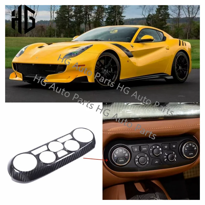 

Настоящее углеродное волокно, центральное управление, переключатель кондиционера, кнопка, украшение панели, внутренняя отделка, детали кузова для Ferrari F12