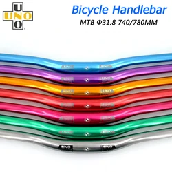 UNO Bicycle Ultra Light Color  Handlebars 31.8 Caliber Bright 740 / 780mm Mountain Bicyle Handle Horizontal Modification